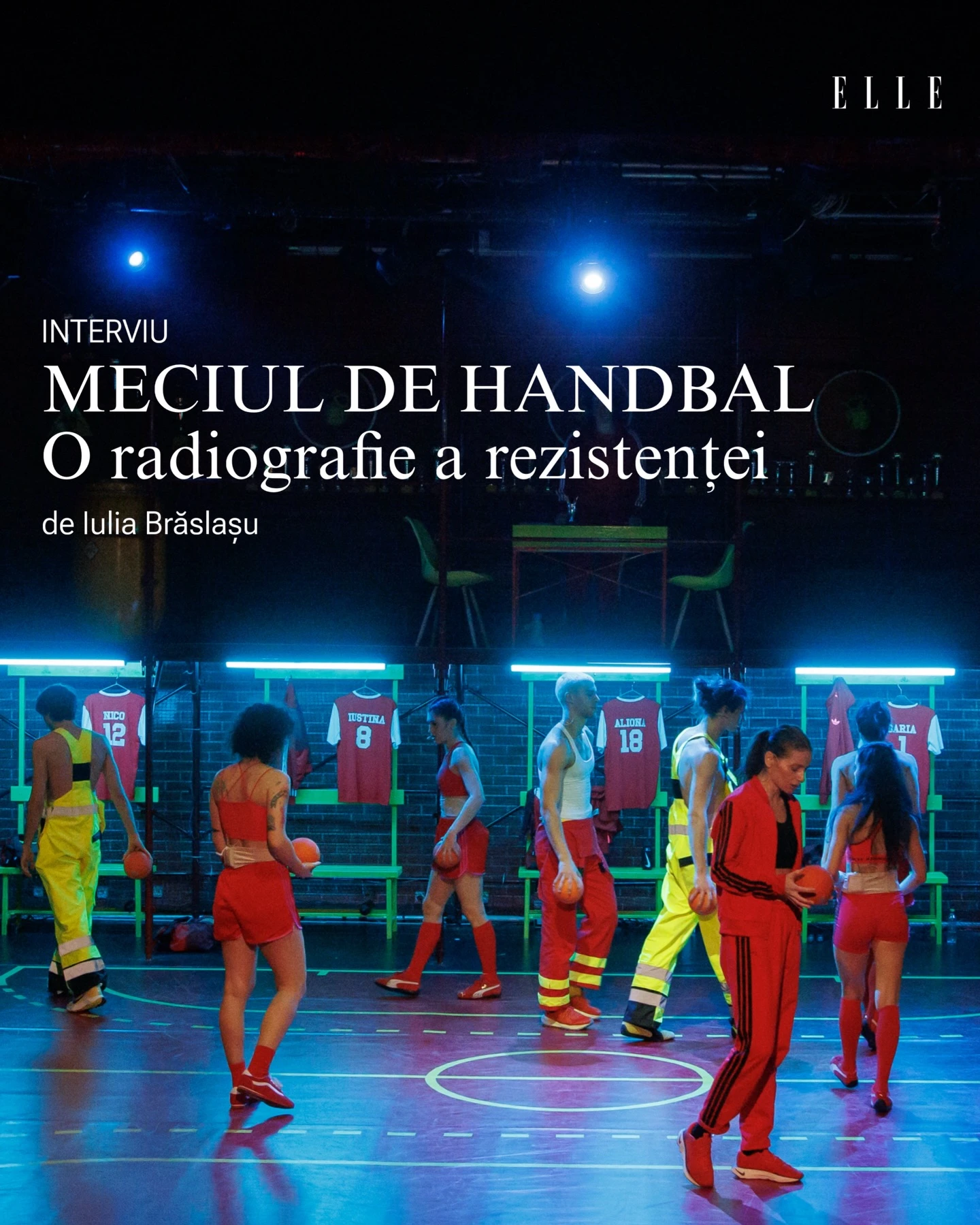 ELLE Romania: The Handball Match (Meciul de handbal), an anatomy of resilience — editorial image from the production.